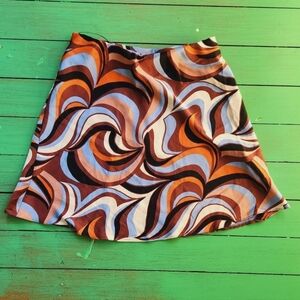 Primark NWT Multicolor Swirl Skirt SIZE 4